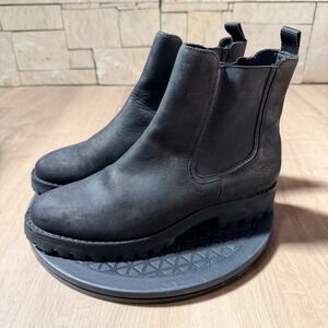 Thursday Boot Co Womens 9M Legend Matte Black Leather Chelsea Boots Lug Sole